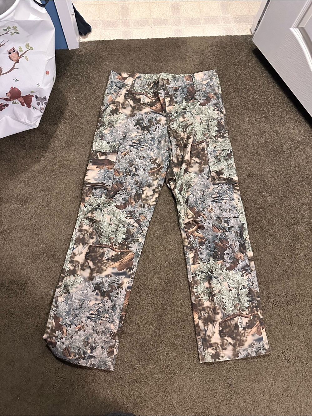 Camouflage Cargo Pants in Green & Brown